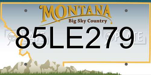 85LE279 Montana License Plate