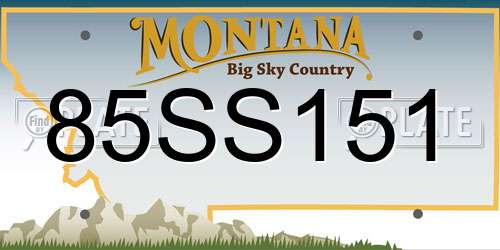 85SS151 Montana License Plate