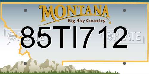 85TI712 Montana License Plate