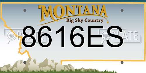 8616ES Montana License Plate