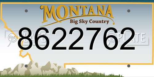 8622762 Montana License Plate