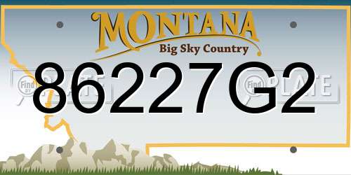 86227G2 Montana License Plate