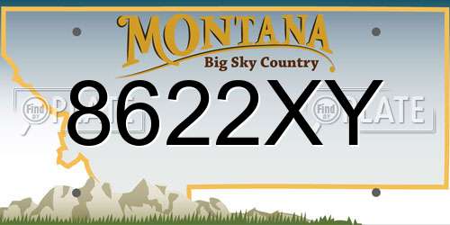 8622XY Montana License Plate