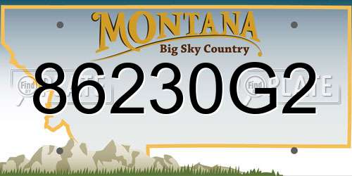 86230G2 Montana License Plate