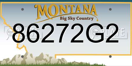 86272G2 Montana License Plate