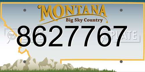 8627767 Montana License Plate