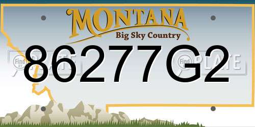 86277G2 Montana License Plate