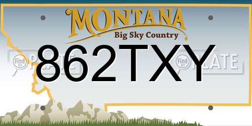 862TXY Montana License Plate