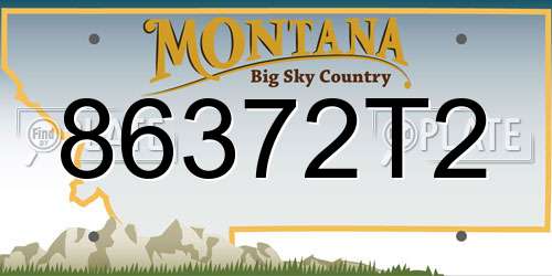 86372T2 Montana License Plate