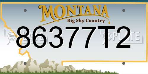 86377T2 Montana License Plate