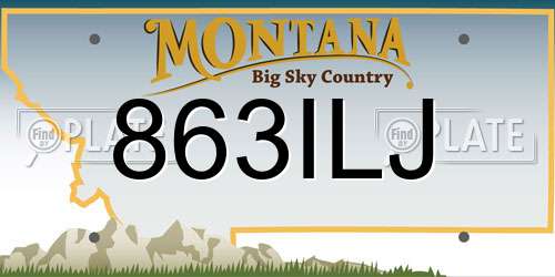 863ILJ Montana License Plate