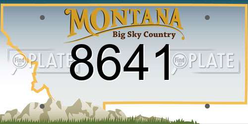 8641 Montana License Plate