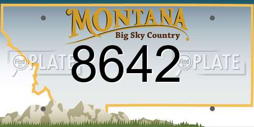 8642 Montana License Plate