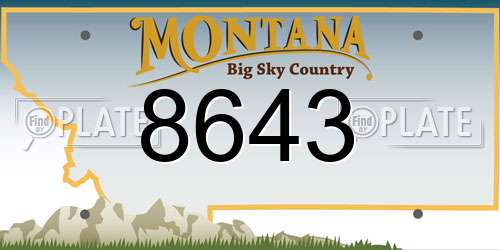8643 Montana License Plate