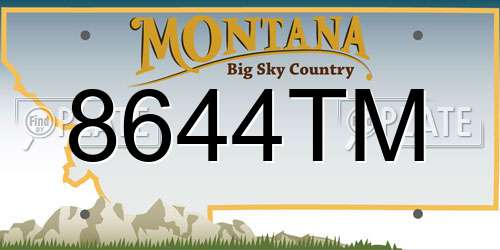 8644TM Montana License Plate