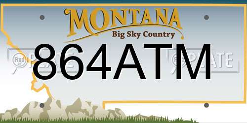 864ATM Montana License Plate
