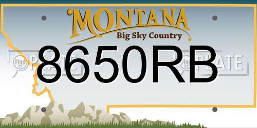 8650RB Montana License Plate