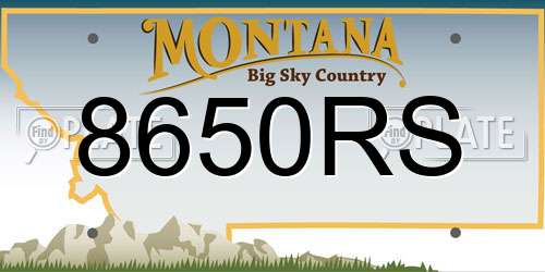 8650RS Montana License Plate
