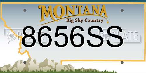 8656SS Montana License Plate