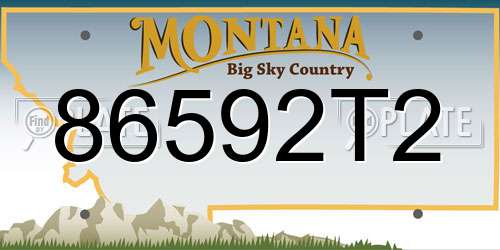 86592T2 Montana License Plate