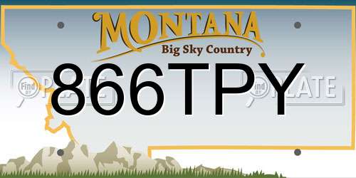 866TPY Montana License Plate