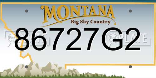 86727G2 Montana License Plate