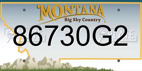 86730G2 Montana License Plate