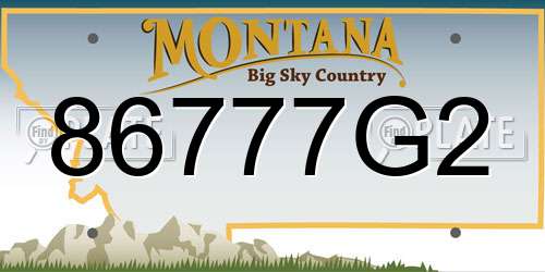 86777G2 Montana License Plate