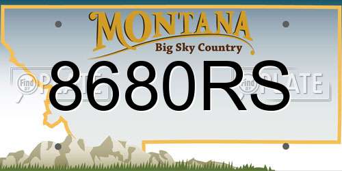 8680RS Montana License Plate