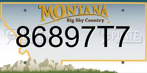 86897T7 Montana License Plate