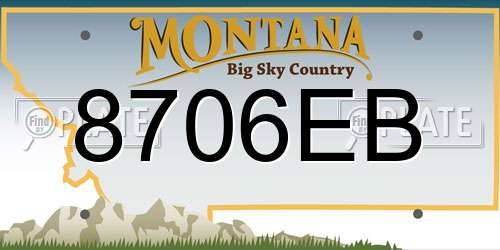 8706EB Montana License Plate
