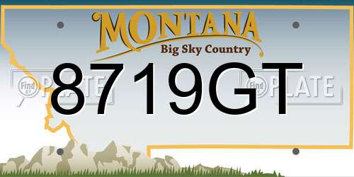 8719GT Montana License Plate