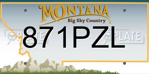 871PZL Montana License Plate