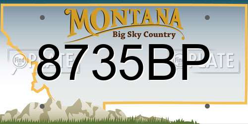 8735BP Montana License Plate