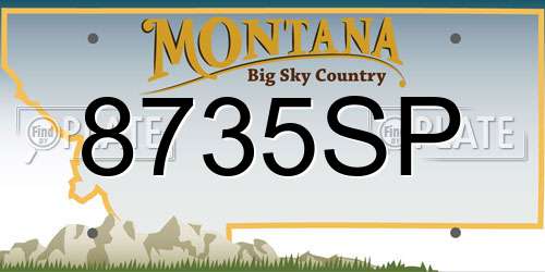 8735SP Montana License Plate