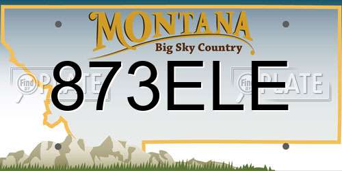 873ELE Montana License Plate
