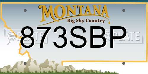 873SBP Montana License Plate