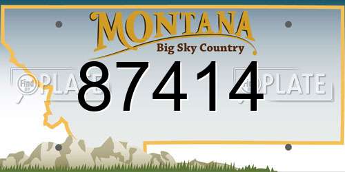 87414 Montana License Plate