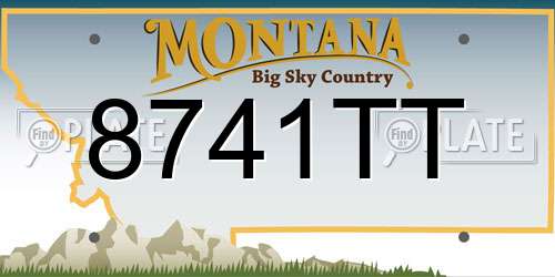 8741TT Montana License Plate
