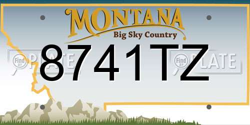 8741TZ Montana License Plate