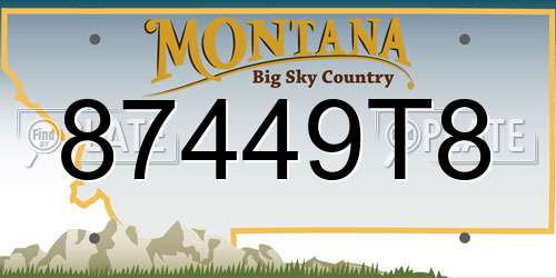 87449T8 Montana License Plate