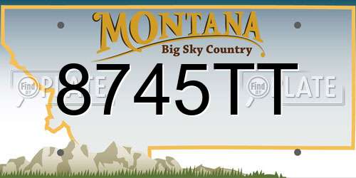 8745TT Montana License Plate