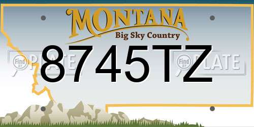 8745TZ Montana License Plate