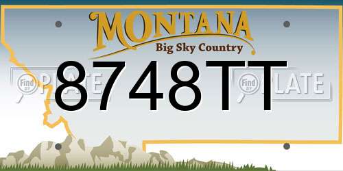 8748TT Montana License Plate