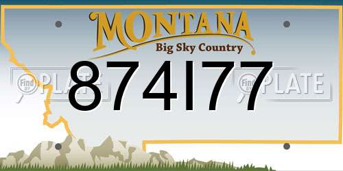 874I77 Montana License Plate