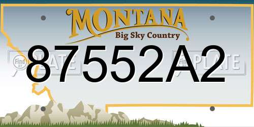 87552A2 Montana License Plate