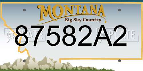 87582A2 Montana License Plate