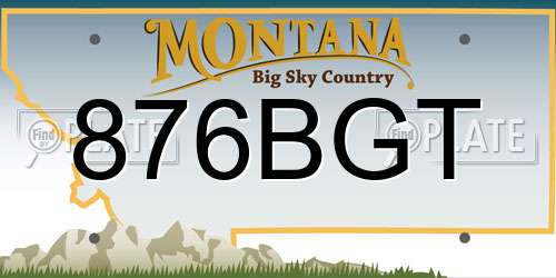 876BGT Montana License Plate