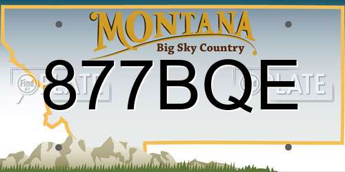 877BQE Montana License Plate