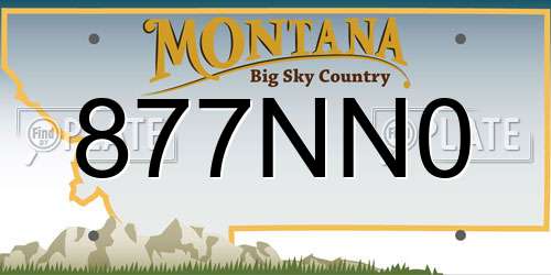 877NN0 Montana License Plate